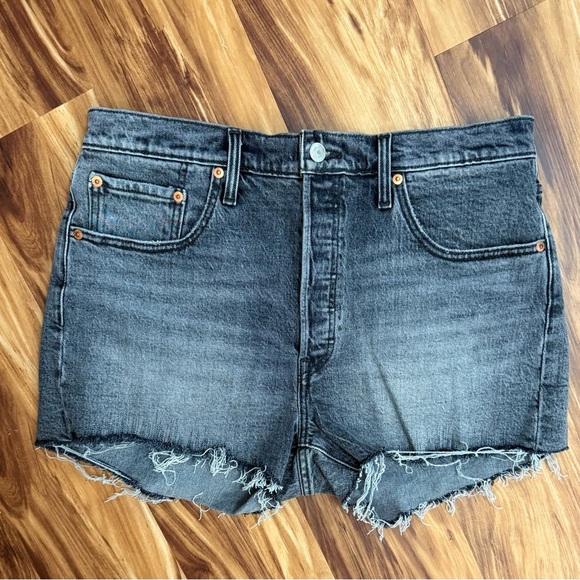 Levi's Light Button Fly 501 Denim Cutoff Shorts - Picture 2 of 8